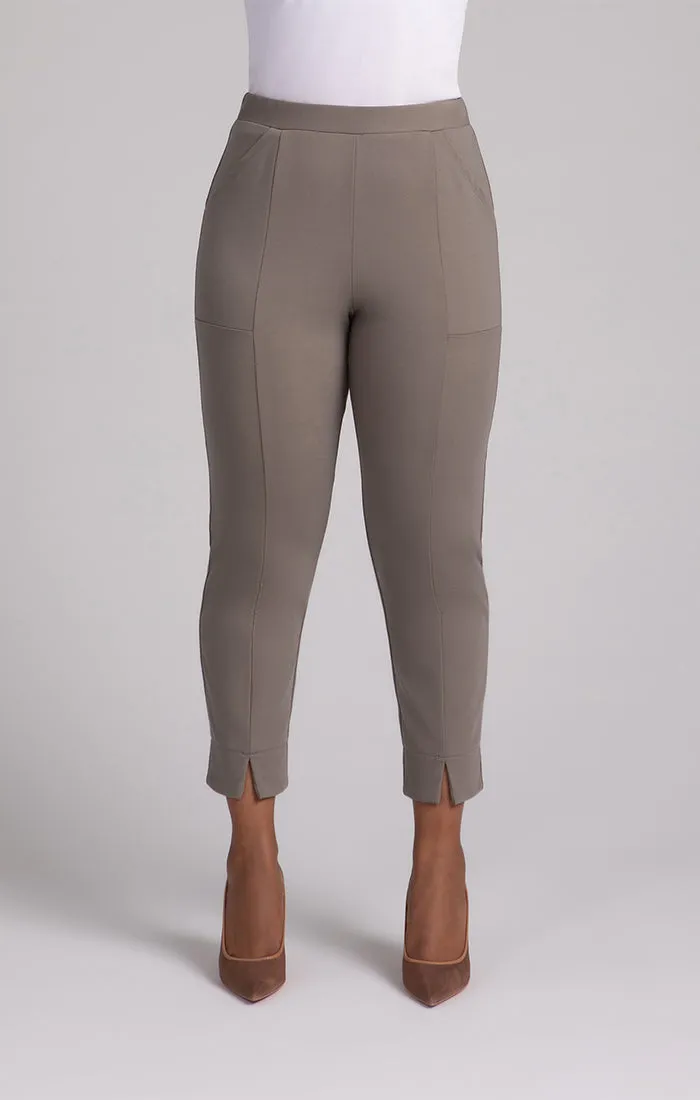 Sympli Lightweight Ponte Hepburn Ankle Pant - Taupe