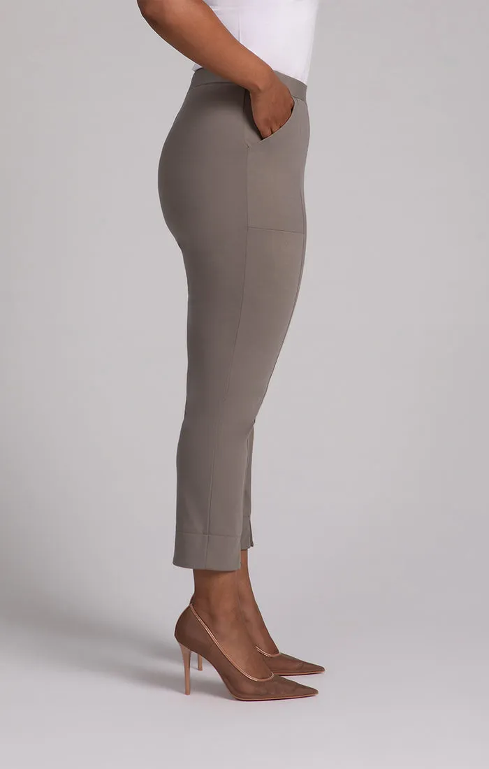 Sympli Lightweight Ponte Hepburn Ankle Pant - Taupe
