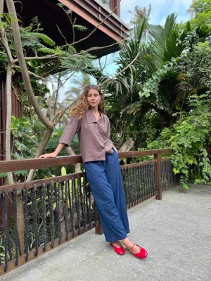 The Autumn Blue Relaxed Pants