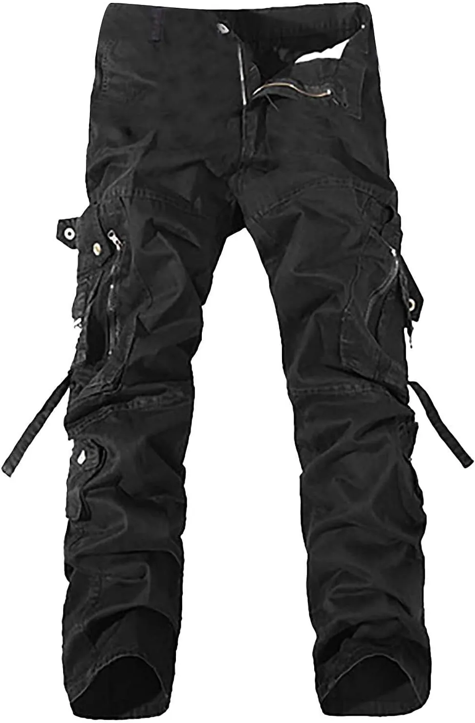 Ymosrh Khaki Cargo Pants for Men Work Pants Cotton Relaxed Fit Military Pants with Multi Pockets Stretch Pants