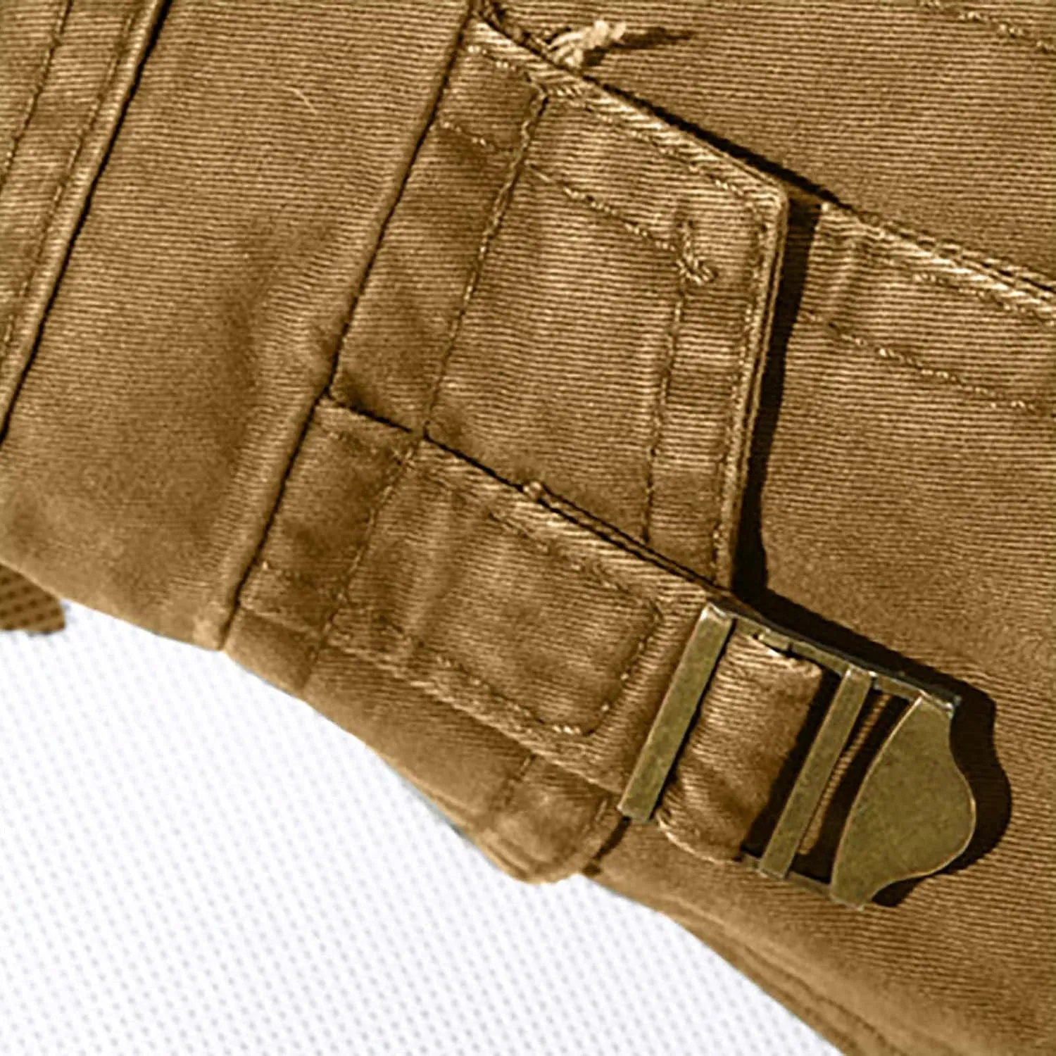 Ymosrh Khaki Cargo Pants for Men Work Pants Cotton Relaxed Fit Military Pants with Multi Pockets Stretch Pants