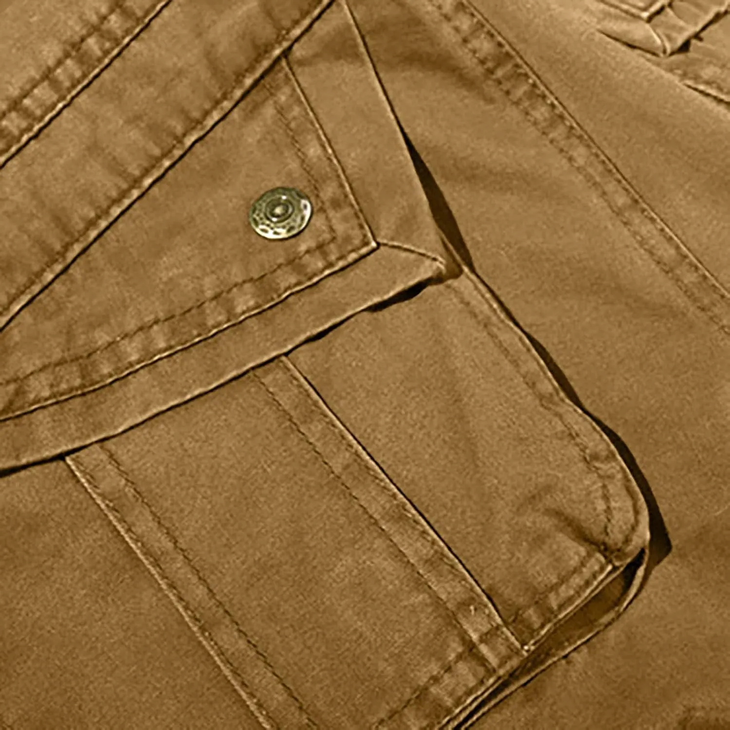 Ymosrh Khaki Cargo Pants for Men Work Pants Cotton Relaxed Fit Military Pants with Multi Pockets Stretch Pants