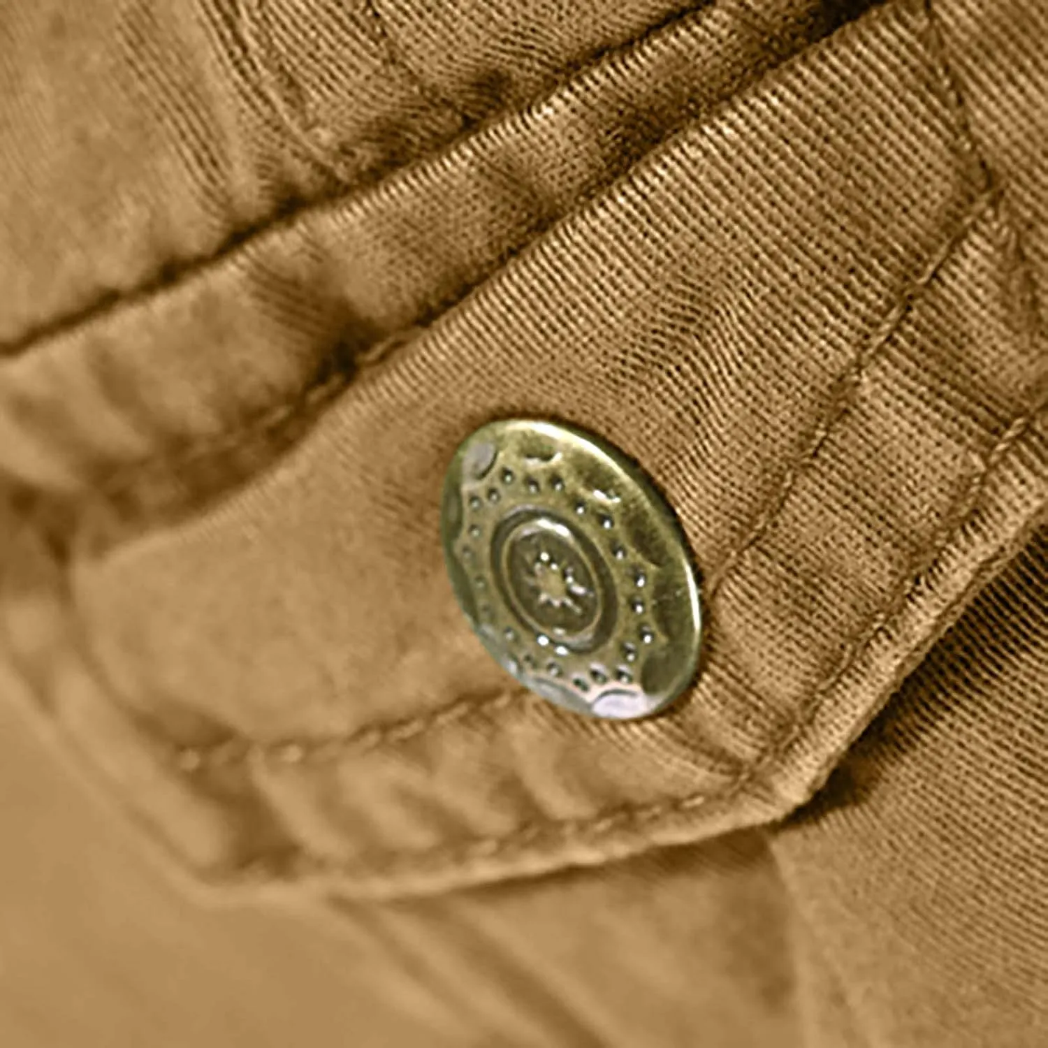 Ymosrh Khaki Cargo Pants for Men Work Pants Cotton Relaxed Fit Military Pants with Multi Pockets Stretch Pants