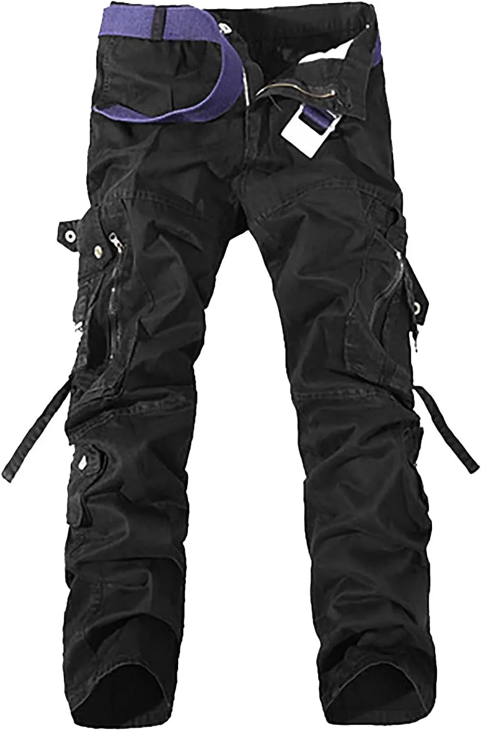 Ymosrh Khaki Cargo Pants for Men Work Pants Cotton Relaxed Fit Military Pants with Multi Pockets Stretch Pants