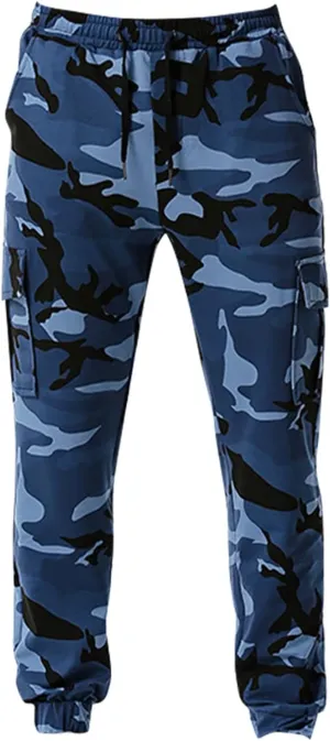 Ymosrh Mens Pants Fashion Men's Patchwork Camouflage Jogging Pants Outdoor Sports Fitness Stretch